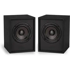 Huntley  Bookshelf Speakers with -in Amplifier and 3" Drivers for Turntable, TV, PC and   Streaming Featuring  5,  and Aux (EB10B)