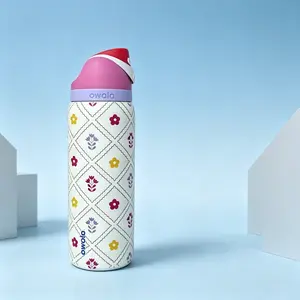 Owala Floral Insulated Stainless Steel Water Bottle - 32oz Drinkware Flask with Leak-Proof Locking Lid, Cute Flower Print, Cupholder Friendly, BPA-Free for Sports & Daily Use, Flasks fathersdaygift