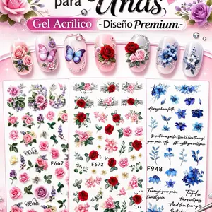 Paquete de 3 sticker para uñas acrílicas Paquete de 3 sticker para uñas acrílicas