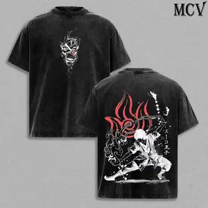 Zuko Fire Nation T-Shirt, Avatar Anime Prince Flame Bender Graphic Tee, Washed Cotton Streetwear SZD