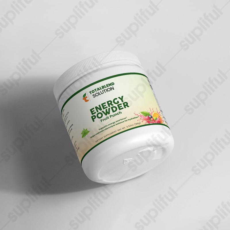Energy Powder (Fruit Punch) - Sugar-Free Dietary Supplement for Balanced Boost