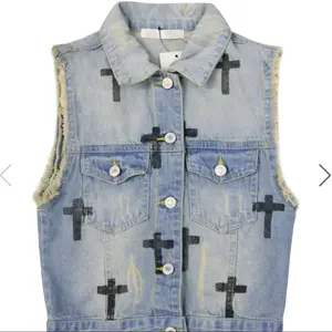 Denim Cross Vest