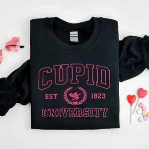 Cupid University Sweatshirt, Cute Valentine's Day Shirt, Funny College Sweatshirt, Love Crewneck Sweatshirt, Cupid Sweater