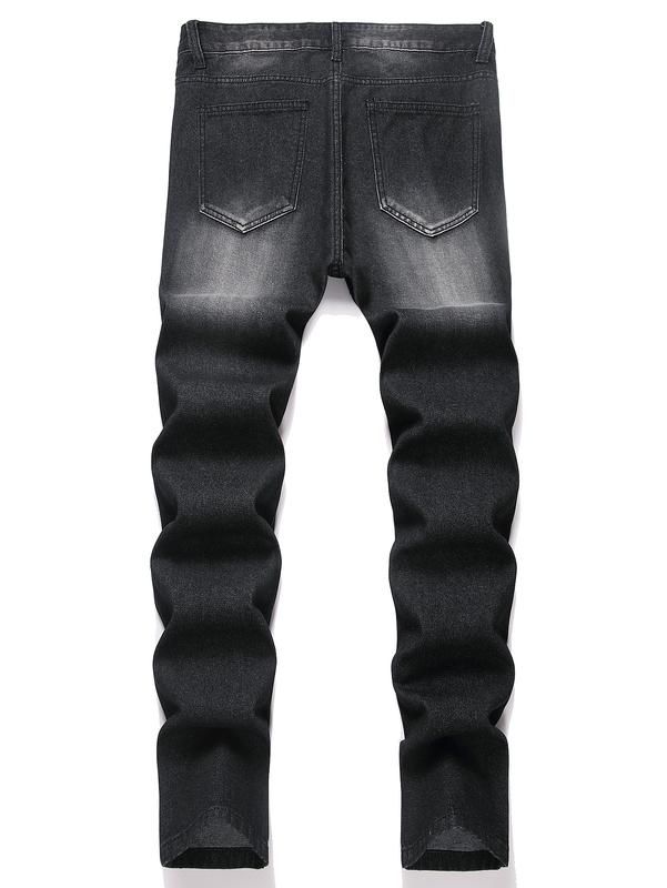 Men's Jeans Natural Ripped Personalized Pockets Black Denim Pants Stylish Streetwear Casual Classic Soft Straight Mid Waist All Seasons Trousers Menswear Men's Jeans Natural Ripped Personalized Pockets Black Denim Pants Stylish Streetwear Casual Classic Soft Straight Mid Waist All Seasons Trousers Menswear
