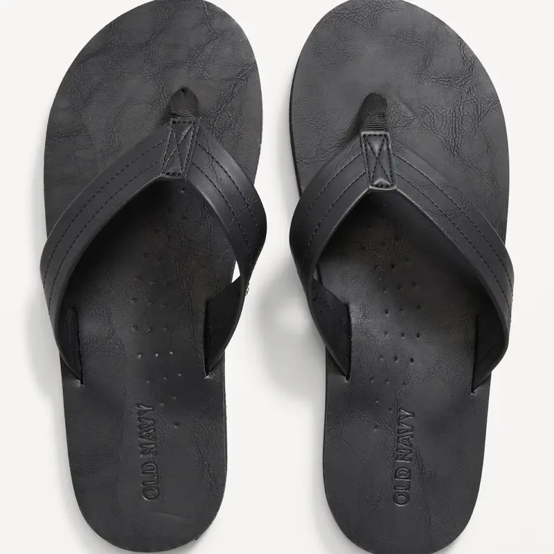 Old Navy Men's Faux-Leather Flip-Flop Sandals for Men
