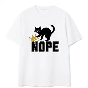 Comfort Colors Nope Shirt, Subtle Trump Tee, Funny Political Meme No Kings Cat T-Shirt, No Kings Protest Shirts