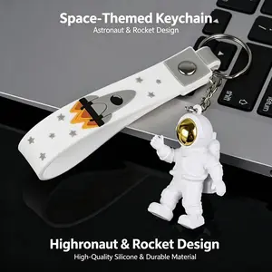 Creative Astronaut Keychain, Spaceman Figurine Ornament, Space Explorer Character Pendant, Car Bag Decoration, Gift for Men Kids, Keychain Charm
