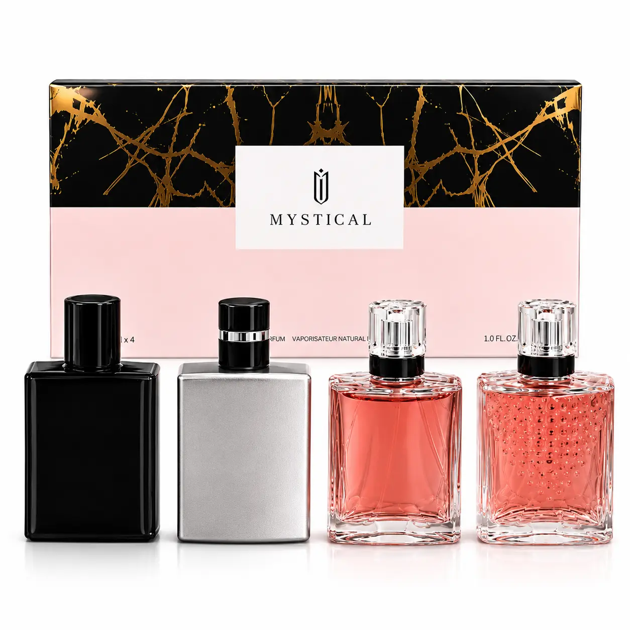 MYSTICAL His & Hers Perfume Gift Set, 4 x 30ml Eau de Parfum Sprays | Long-Lasting Fragrance Collection | eau de parfum gift set|long lasting fragrance set| fragrance discovery set| Gift for Couples