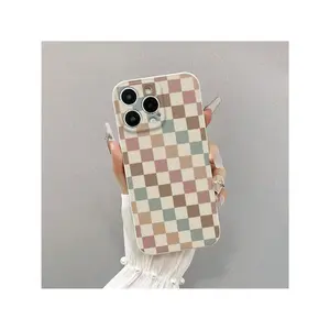[ Anti-Drop Case] Antique White Plaid Anti-Drop Full Coverage Precision Protective Case Suitable For 16 17 Pro, Screen Protector,  Stylish Cover, Antique Design, Reinforced Edges, Durable Shell,  Cover, Phone Shell, Tech, Mobile Protection