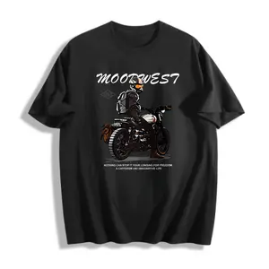 Motorcycle Style Men's T-Shirt Graphic Design With Bold Text And Rider On Bike Nothing Can Stop Your Longing For Freedom Summer And Autumn Wear Ideal Gift For Bikers And Adventure Lovers