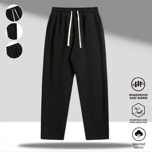 Unisex straight-leg sweatpants — soft and skin-friendly, wind-resistant, durable, elastic drawstring waist, relaxed fit