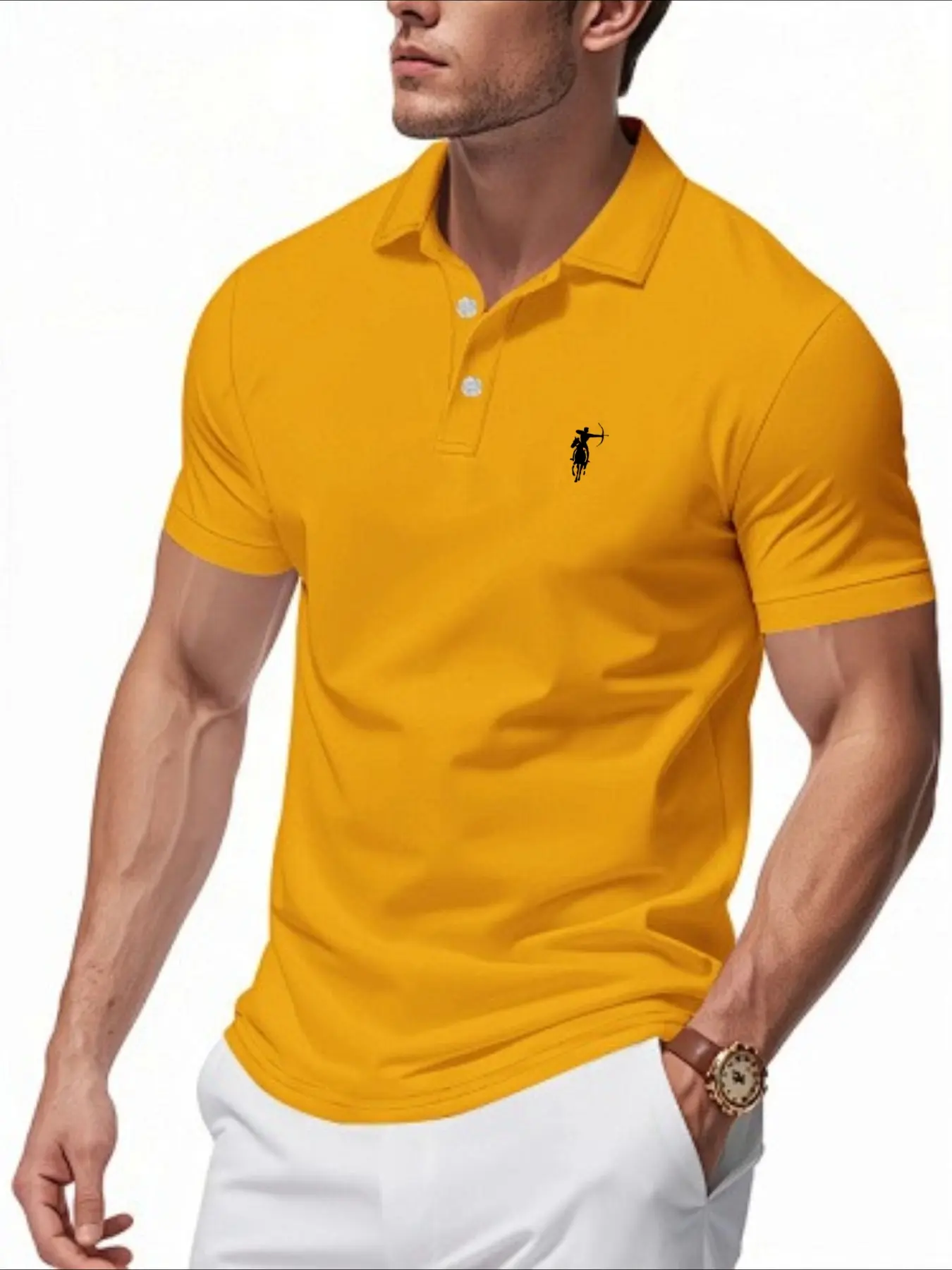 Summer British Gentleman Quick-Drying Retro Minimalist Short-Sleeve Polo Shirt