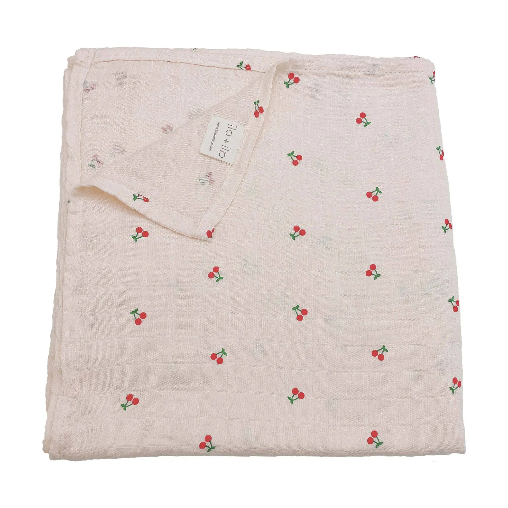 Bamboo Muslin Swaddle Blanket (Cherry)