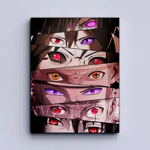 Anime Eyes Wall Scroll Poster, Manga Gift, Japanese Artwork, Anime Print, Wall Art Decor, Gift For Anime Fan, Home Decor