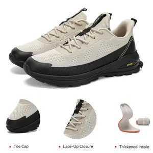 KRICELY Men's Trail Running Shoes 2.0 - Lightweight, Breathable, Non-Slip, Shock-Absorbing Running Trainer, Sports Trek Shoe for Hiking, Cross Training, Versatile Walking Use, Sports Running Shoes Boy Casual Footwear Sneaker