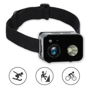 Wearable Dv Video Camera HD 1080P Headwear Outdoor Sports Cam with LED Night Vision, Ideal for Rock Climbing, Hiking, Cave Exploration, Wearable Recording Camera, Wearable Action Camera