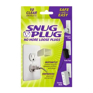 Snug Plug 10-Pack (Clear) - Your Loose Outlet Fix Frustration Cell Phone