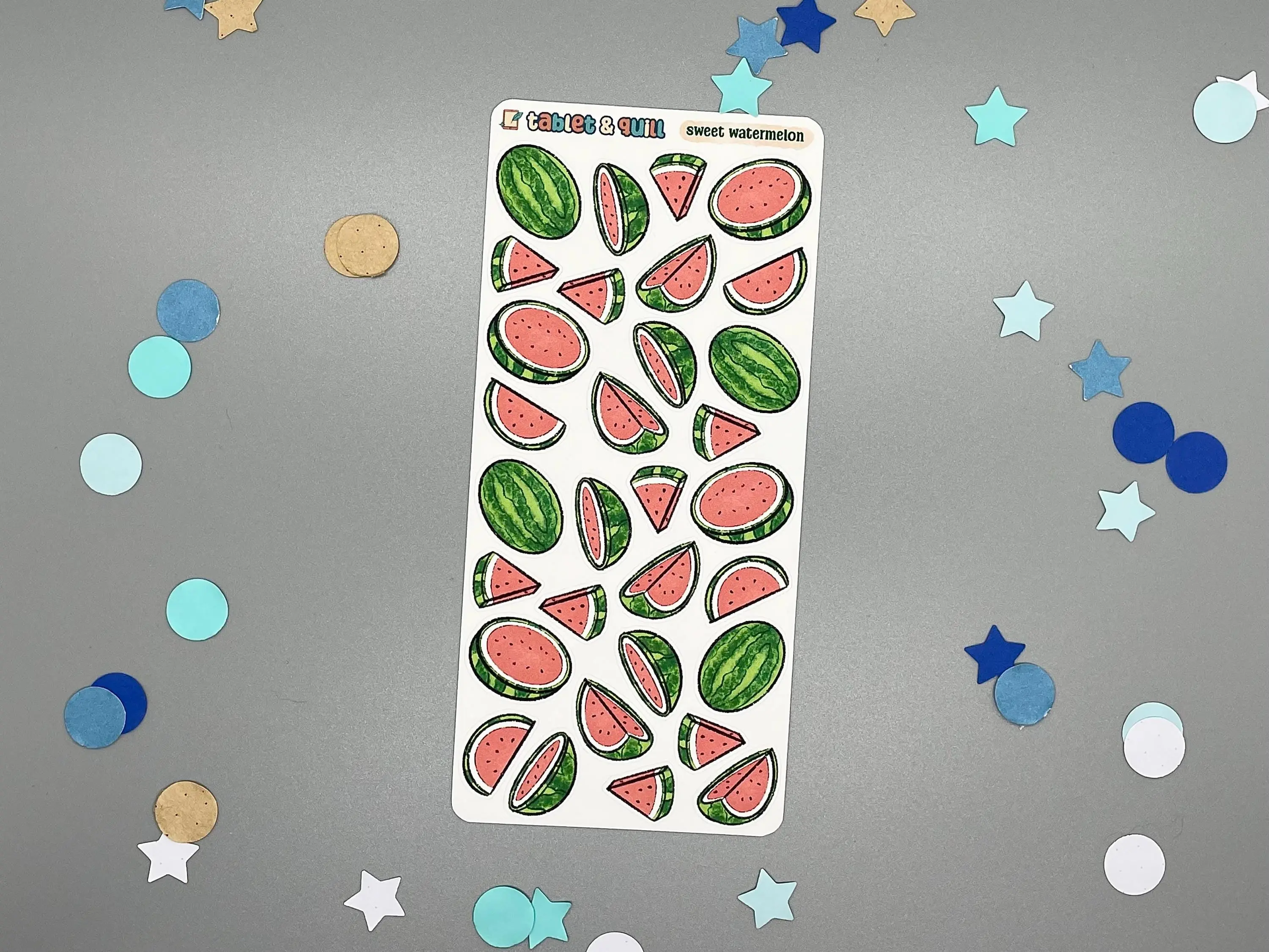 Watermelon Themed Sweet Watermelon Color Sticker Sheet