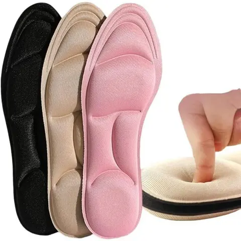 Men's 5D Orthopedic Sport Insoles - Supportive Soles, Comfy, Cushioned, Shock Absorption Sole, Breathable Anti-Stinking, All-Season Foot Care, Easy-Remove Heel Liners (Suitable for Running)