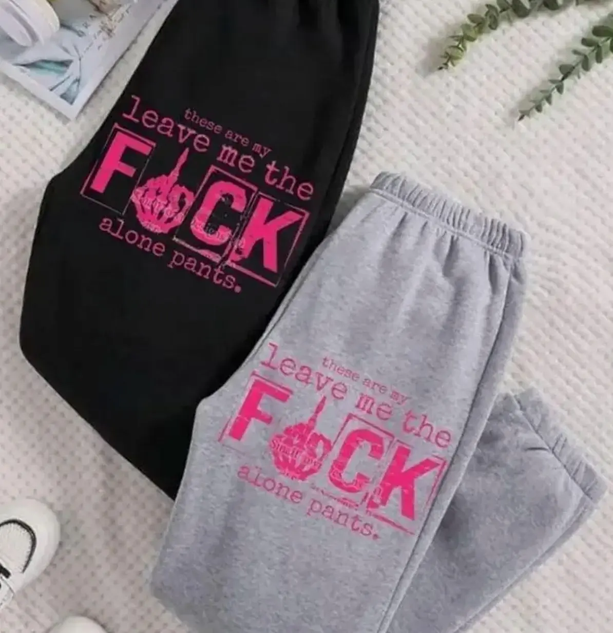 Vintage Leave Me The F*** Alone Sweatpants, Cotton Graphic Sweatpants, Perfect Outfit For Outdoors, Menswear, Womenswear, Fit for Men and Women All Seasons Basics, Trending 26 R