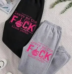 Vintage Leave Me The F*** Alone Sweatpants, Cotton Graphic Sweatpants, Perfect Outfit For Outdoors, Menswear, Womenswear, Fit for Men and Women All Seasons Basics, Trending 26 R