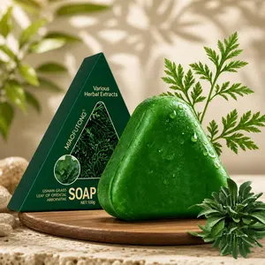 Nourishing Hair Growth Solid Shampoo Bar with Usman Grass, He Shou Wu & Ginseng, Gentle Foaming Cleanser for All Hair Types,Unisex,#DealsForYouDays
