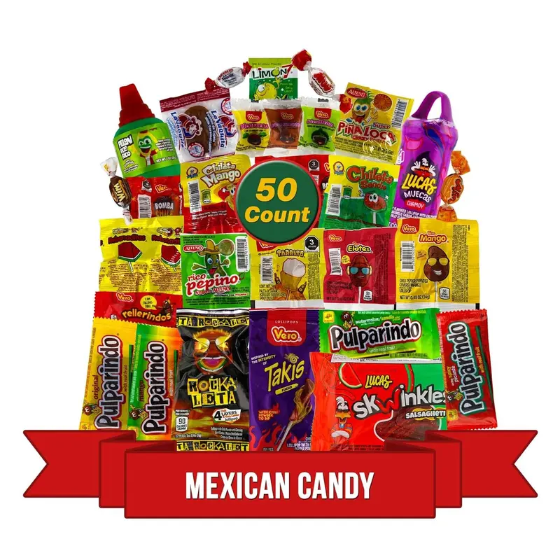 candy, Such as Sweet, Sour and Chili with Tangy taste of our Variety – Authentic Assortment Mexican candy (50 Count), by LookOn.