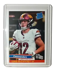 Luke McCaffrey Rookie 2024 Panini Rated Rookie Retro NFL #30 Commanders 1 of 890