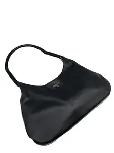 Pre-owned PRADA Black Leather Hobo Shoulder Bag/AR06305001/5001