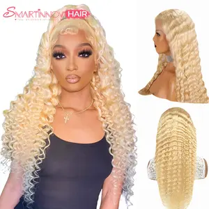 [Gift Wig-613 Deep Wave New Upgraded Version] 100% Pure Human Hair, High-Quality, Shedding-Free Wig ,Lace Front Wig, 13x6 HD Transparent Lace, 200% Density Human Hair, Silky Curly Wig for Women, Party Essential Wig