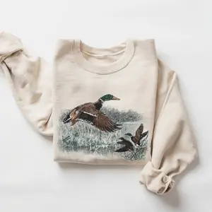 Vintage Mallard Duck Sweatshirt, Retro Waterfowl Pullover, 90s Fall Duck Sweatshirt, Cute Animal Lover Gift, Cozy Autumn