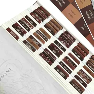 Thinkor Laminated Bible Tabs, 80 Tabs, Large Print Easy-to-Read Stickers, Durable Repositionable Office Index Dividers with Alignment Guide, for Women and Men (Earthy Brown)