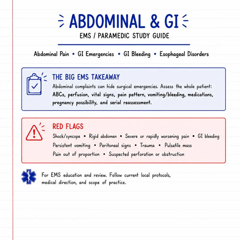ABDOMINAL/GI EMERGENCIES Study Guide for EMTs PARAMEDIC
