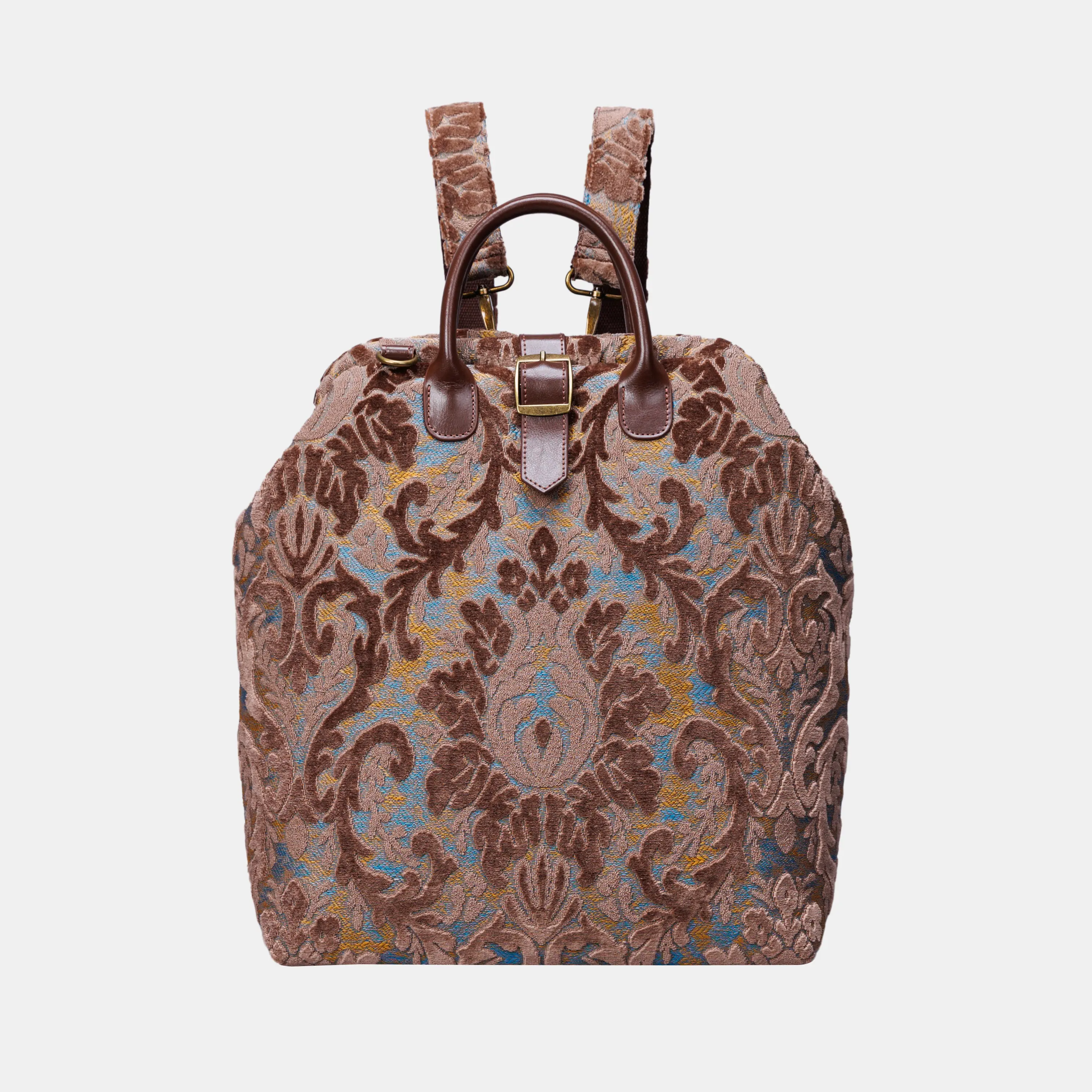 Burnout Velvet Camel Carpet Laptop Backpack