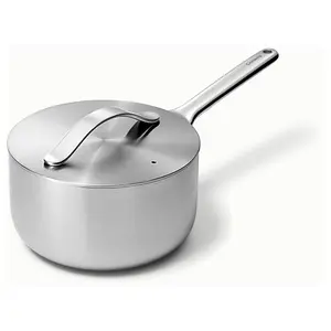 Caraway Home 3qt Stainless Steel Saucepan w/ Lid Caraway Home 3qt Stainless Steel Saucepan w/ Lid