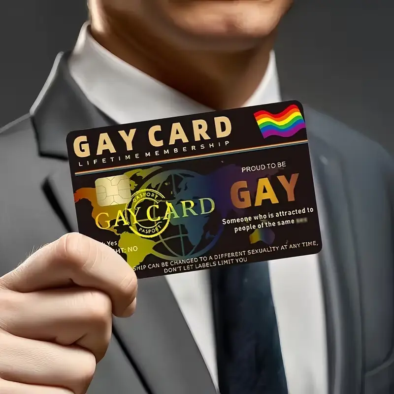 1/3/6pcs Men's and Women's Gay Pride Lifetime Membership Card Set, Decorative Non stick Design, PVC Material, Rainbow Heart Pattern, Humorous Gift for Friends and Colleagues