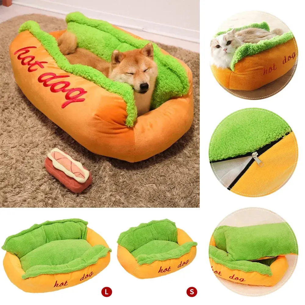 Cozy Hot Dog Bun Pet Bed