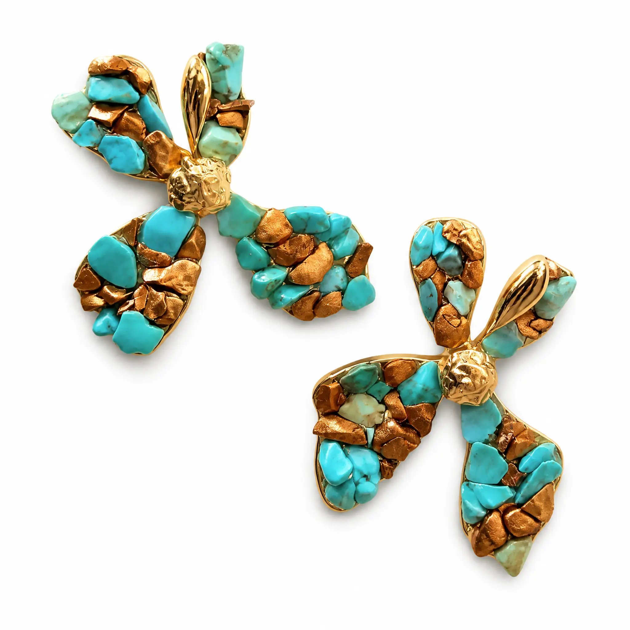 girls jewelry- Natural Stone &18k Stud Earrings - vacation must-haves, birthday gifts, anniversary gifts
