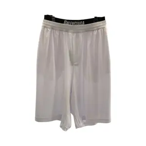 Pre-owned Balenciaga Polyester Small Leather Goods Logo Mesh Shorts
