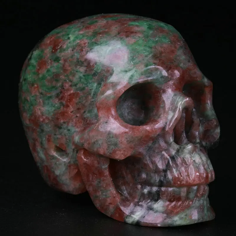 2.0 " Garnet Carved Crystal Skull, Super Realistic, Crystal Healing