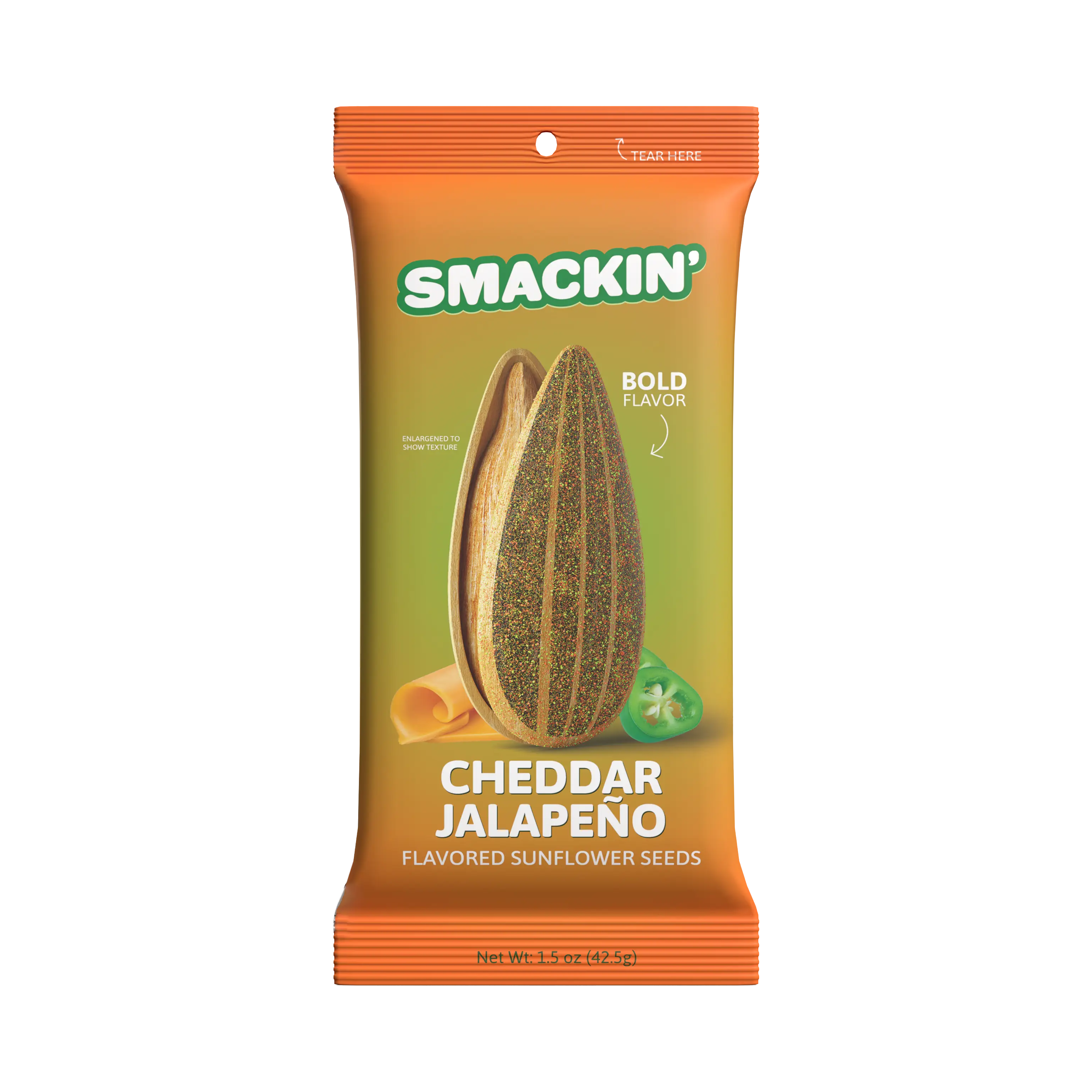 Cheddar Jalapeño Sunflower Seed Sampler Pack, 6 Total 1.5 Ounce Single Serve Bags