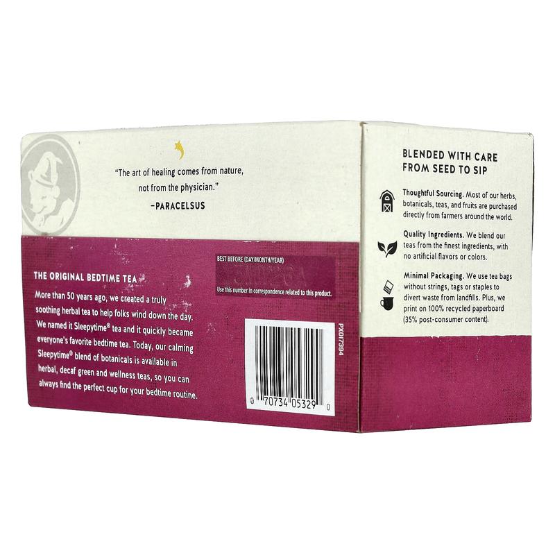 Celestial Seasonings Wellness Tea, Sleepytime® Echinacea Immune Support, Caffeine Free, 20 Tea Bags, 1.3 oz (36 g)