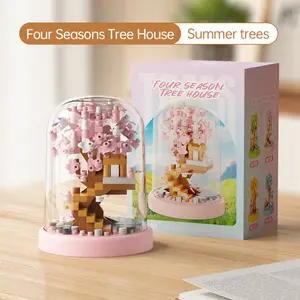 Treehouse Building Blocks, Mini Blocks set, Four Season Treehouse building toys, Creative Building & Play, Durable ABS Material,  Toy Building Blocks, Seasonal Decorations, Decorative Blocks, Kids & Adults Birthday Gifts, Crafting Activity, Home Decor