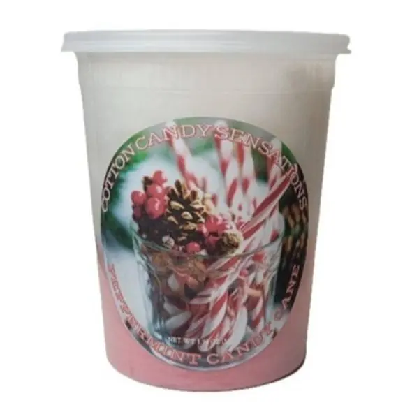 Peppermint Candy Cane Gourmet Cotton Candy - Cotton Candy Sensations 200+ Flavors