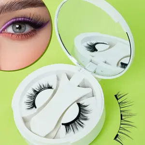 Reusable Magnetic False Eyelashes, Full Set Tools with Applicator, Waterproof No Glue, Lightweight Comfortable, Perfect for Natural Makeup, Magnetic Lashes Kit
