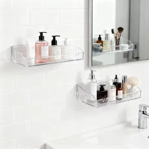 Clear Wall Floating Shelving, Acrylic Organizer Shelf, Versatile Storage & Decoration for Every Corner of Your Home