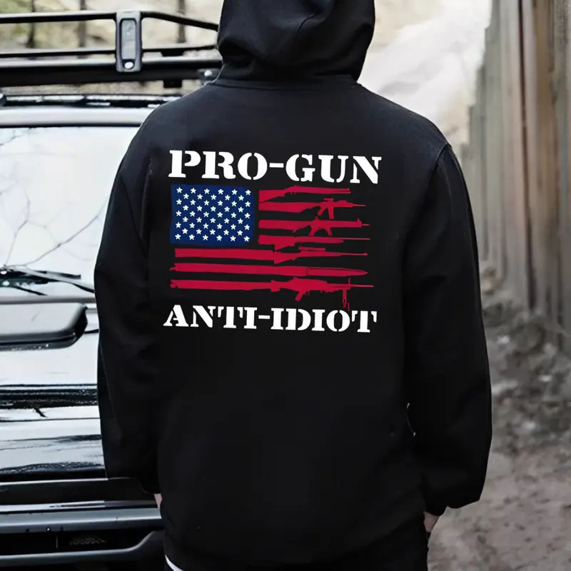 Pro Gun Anti Idiot Shirt – Patriotic American Flag Gun Rights – 2nd Amendment Supporter Shirt