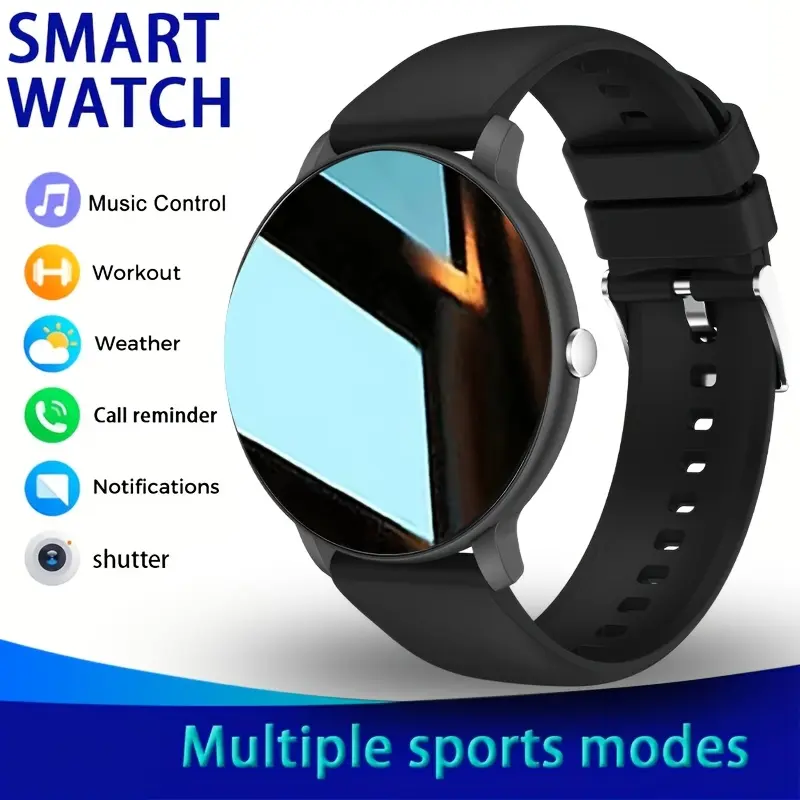 Multifunctional Wearable Smart Watch with Bluetooth, Full Touchscreen High-Quality Display, Call/Music Support, Message Notifications, Activity Tracking, iOS/Android Compatible, Not Water Resistant, Ideal Birthday Gift for Men-Women