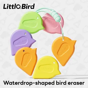 Littlo Bird Water Drop Eraser,Office supplies, school supplies, gifts; suitable for middle school, primary school, graduation