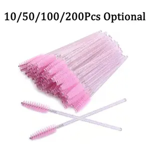 Disposable Eyelash Brush with Storage Container, Bendable Eyebrow Spoolies, Lash Brush for Lash Extensions, Eyebrow Spoolie, Castor Oil Brushes, Makeup, Makeup Brushes Kits